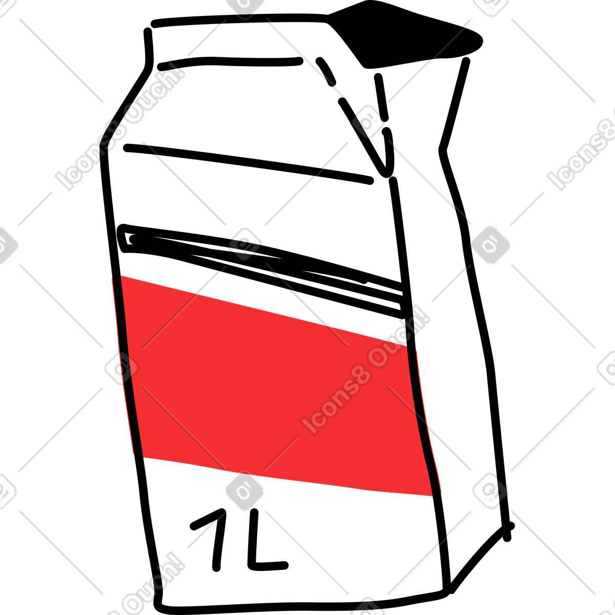 Spicy スタイルの Milk carton のイラストをPNG、SVG形式でダウンロード