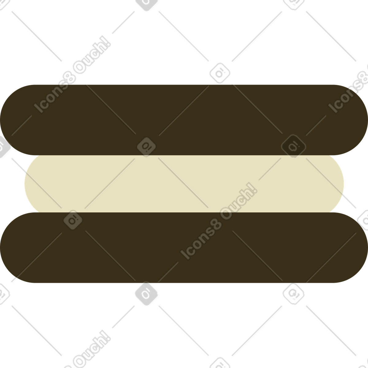 Sandwich cookie illustrazione in stile Arabica scarica in PNG, SVG