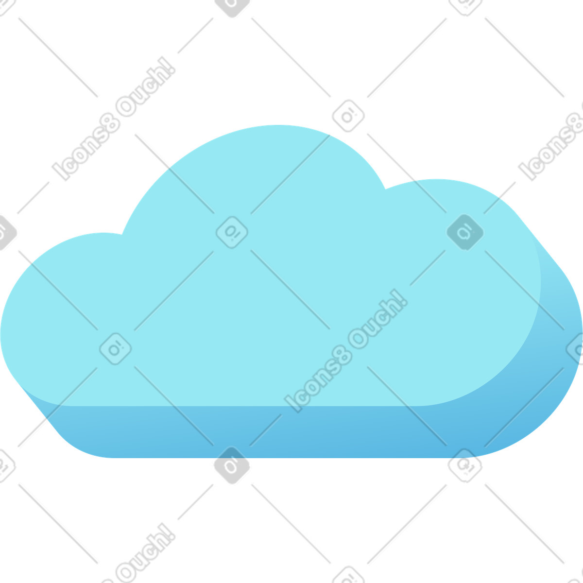 Cloud perspective illustration in Florid style download in PNG, SVG
