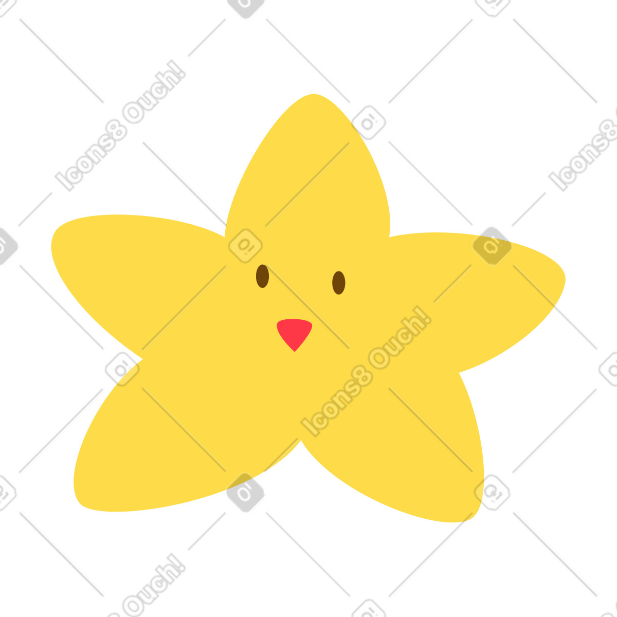 Kissen stern-Illustration im Everyday-Stil als Download in PNG, SVG