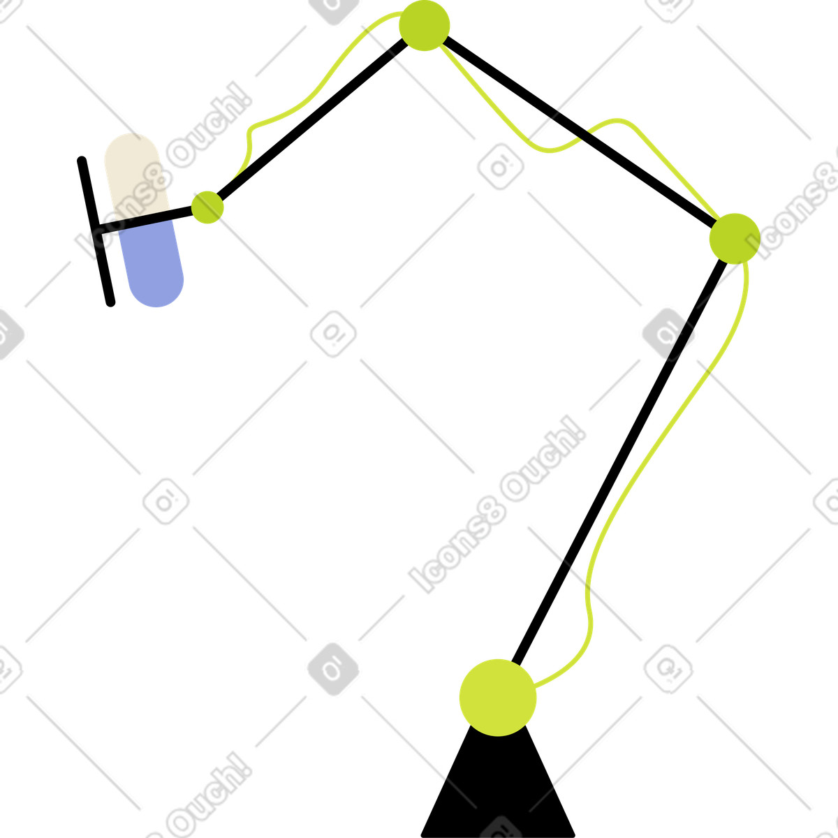 Ilustración Micrófono en soporte estilo Juicy a descargar PNG y SVG