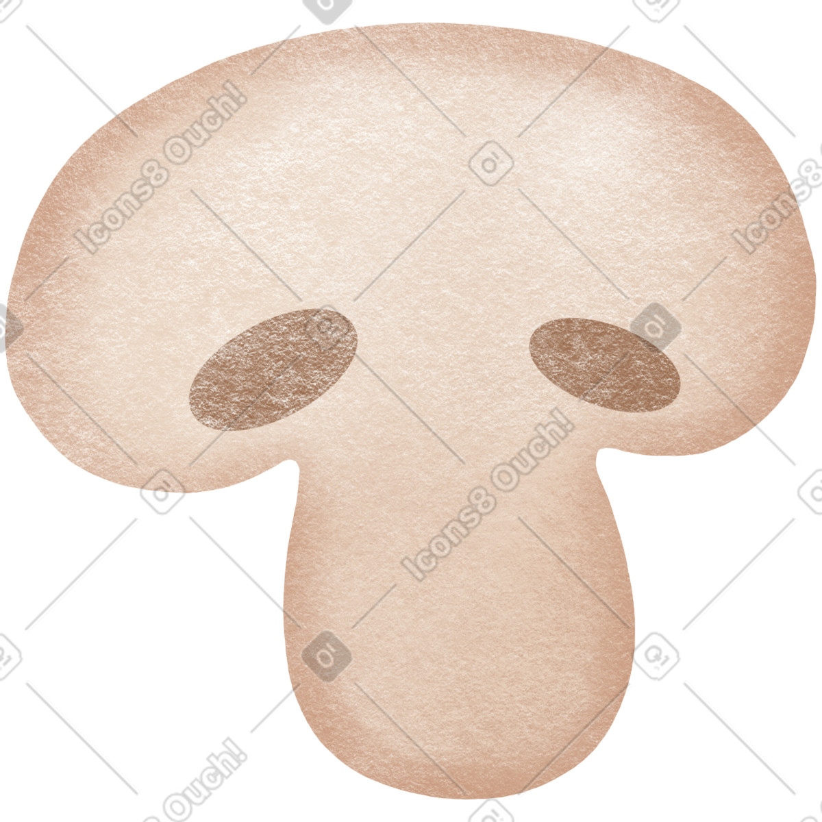 Ilustración Champiñón en estilo Woolly a descargar en PNG y SVG