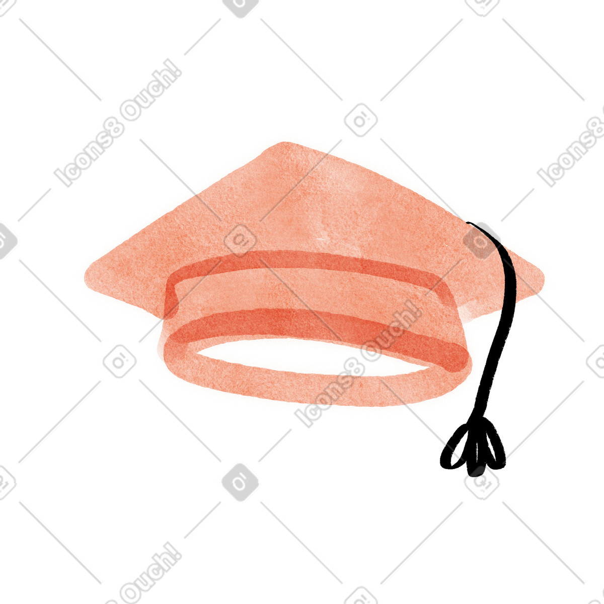 下载 Anthropic Claude Hand Drawn 风格的 Graduation cap for academic achievement and successful education 动画插图，支持 GIF、Lottie （JSON）、AE 格式