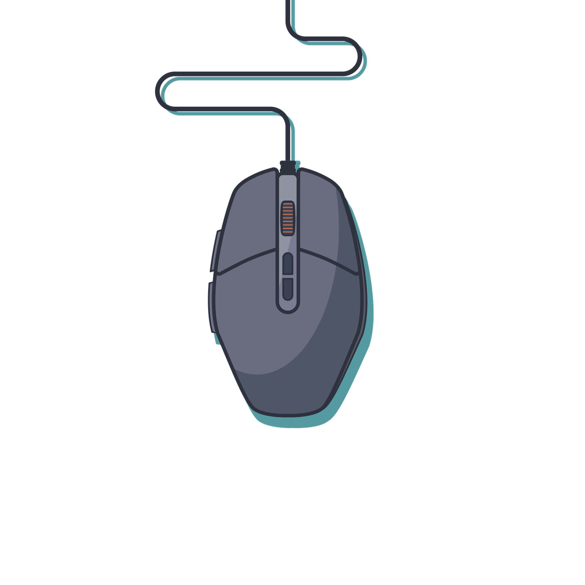 Ilustração de Mouse para jogos em no estilo Gummy baixar em PNG, SVG