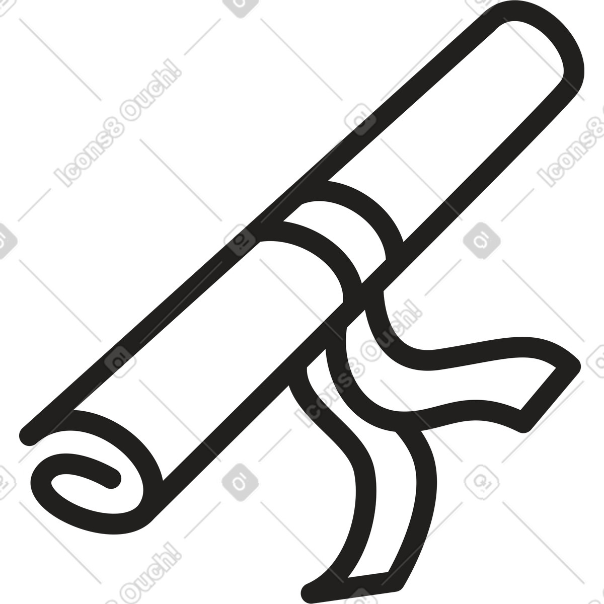 Ilustração de Diploma em no estilo Little para baixar em PNG, SVG