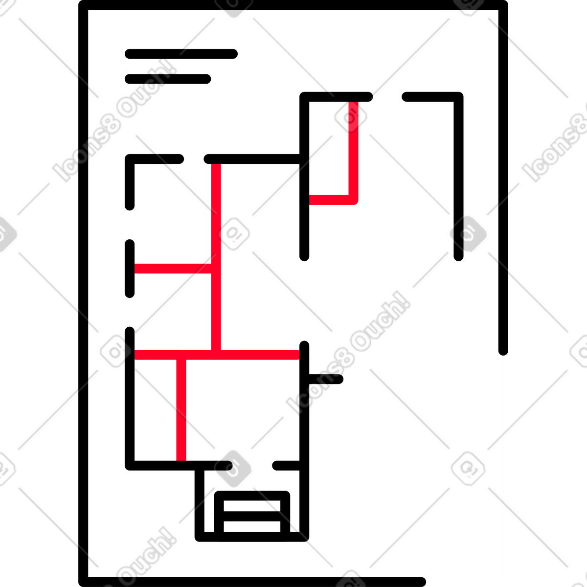 Appartamento di layout illustrazione in stile Transistor scarica in PNG, SVG