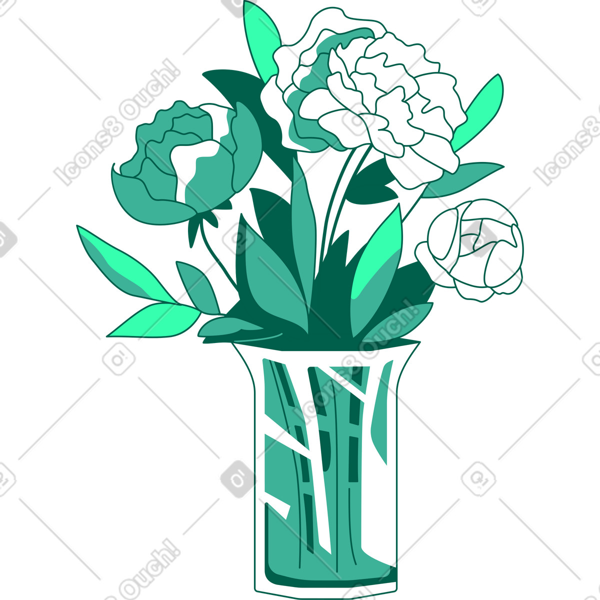 Illustration Vase à fleurs dans le style Storyline télécharger aux formats PNG, SVG