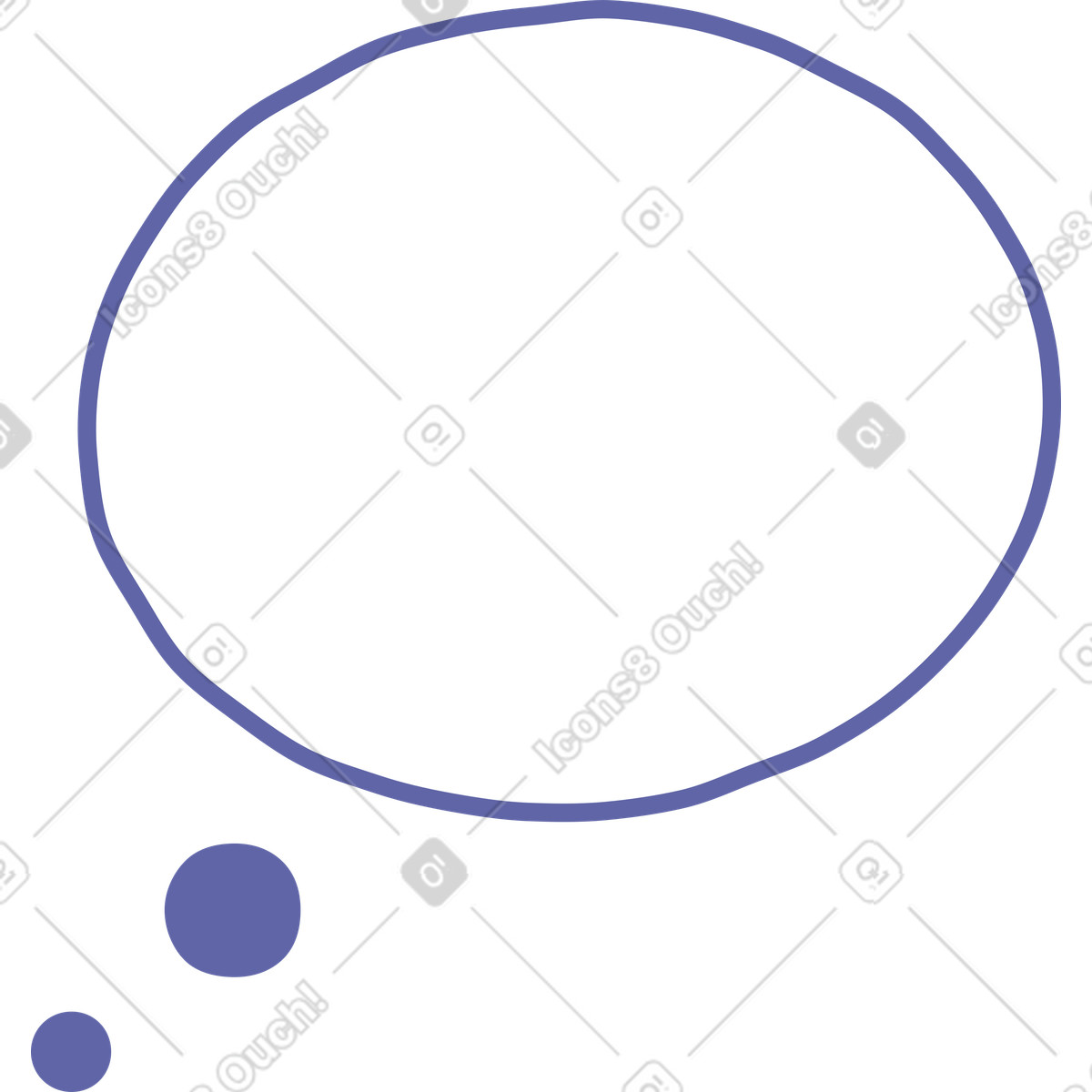 下载 Stripy 风格的 White and purple speech bubble 插画，支持 PNG、SVG 格式