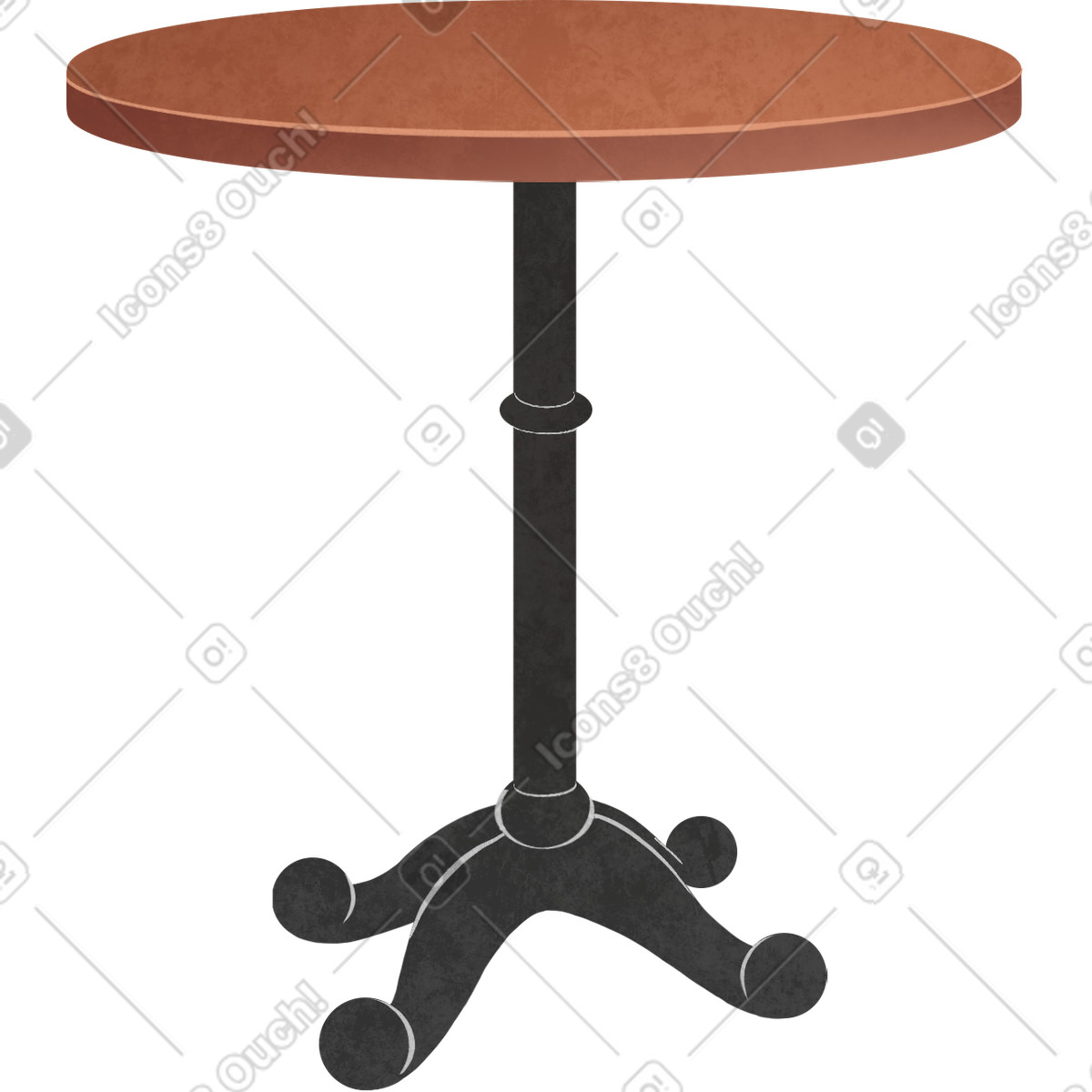 Wooden table illustration in Lifestyle style download in PNG, SVG