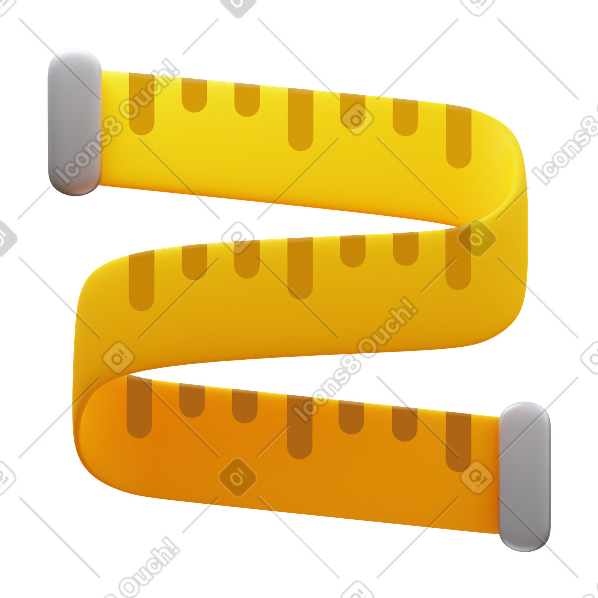 Ilustración Sewing tape measure en estilo 3D Fluency a descargar en PNG y SVG