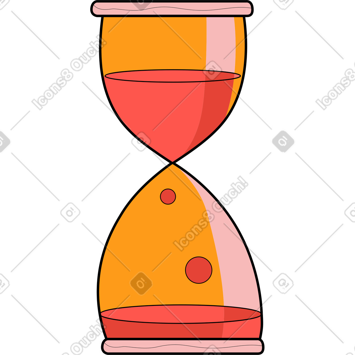 Clessidra illustrazione in stile Surr scarica in PNG, SVG