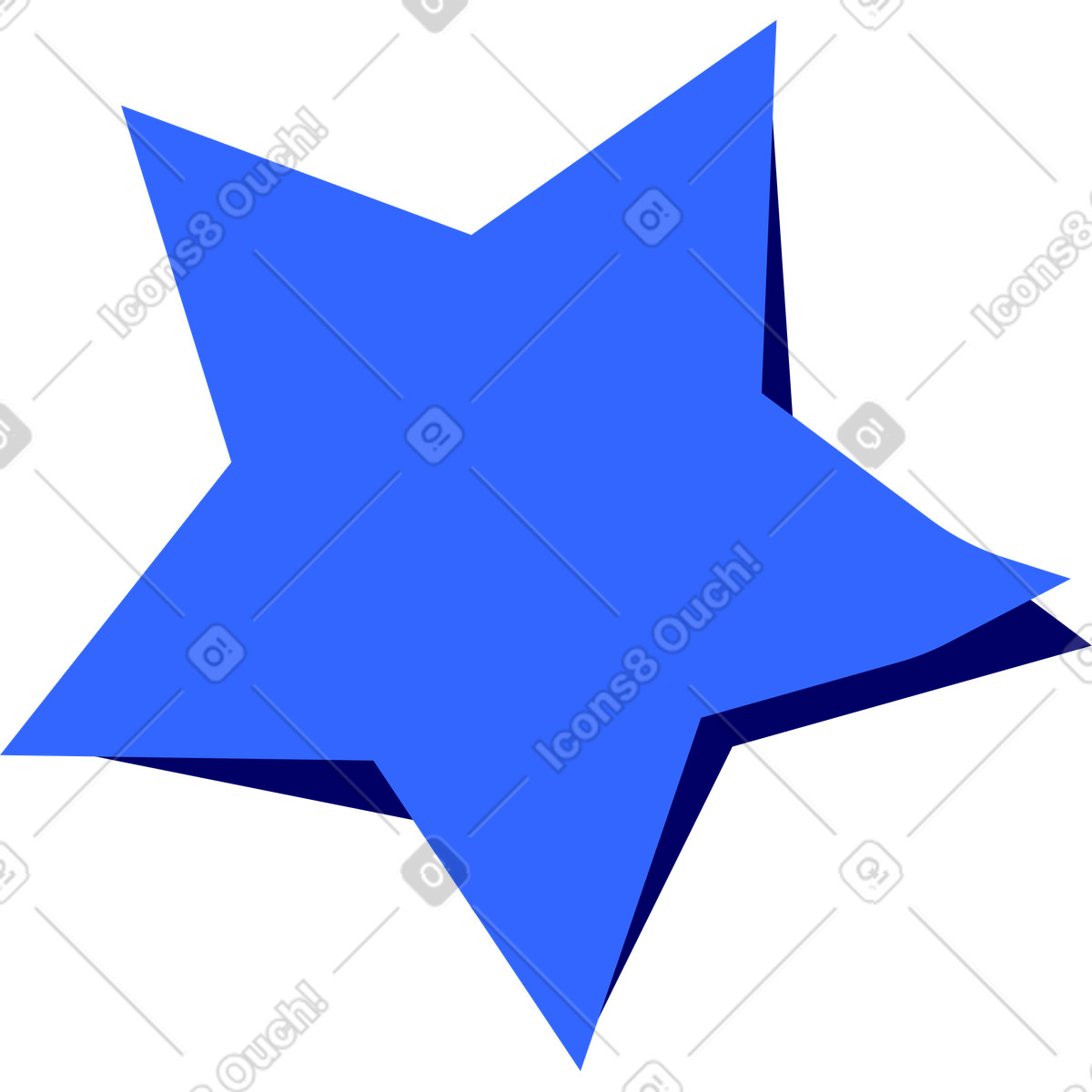 Ilustración Estrella de papel en estilo Lounge a descargar en PNG y SVG