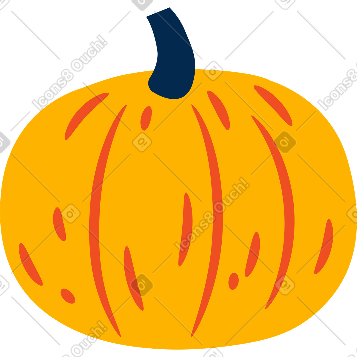 Illustration Citrouille dans le style Flame à télécharger aux formats PNG, SVG