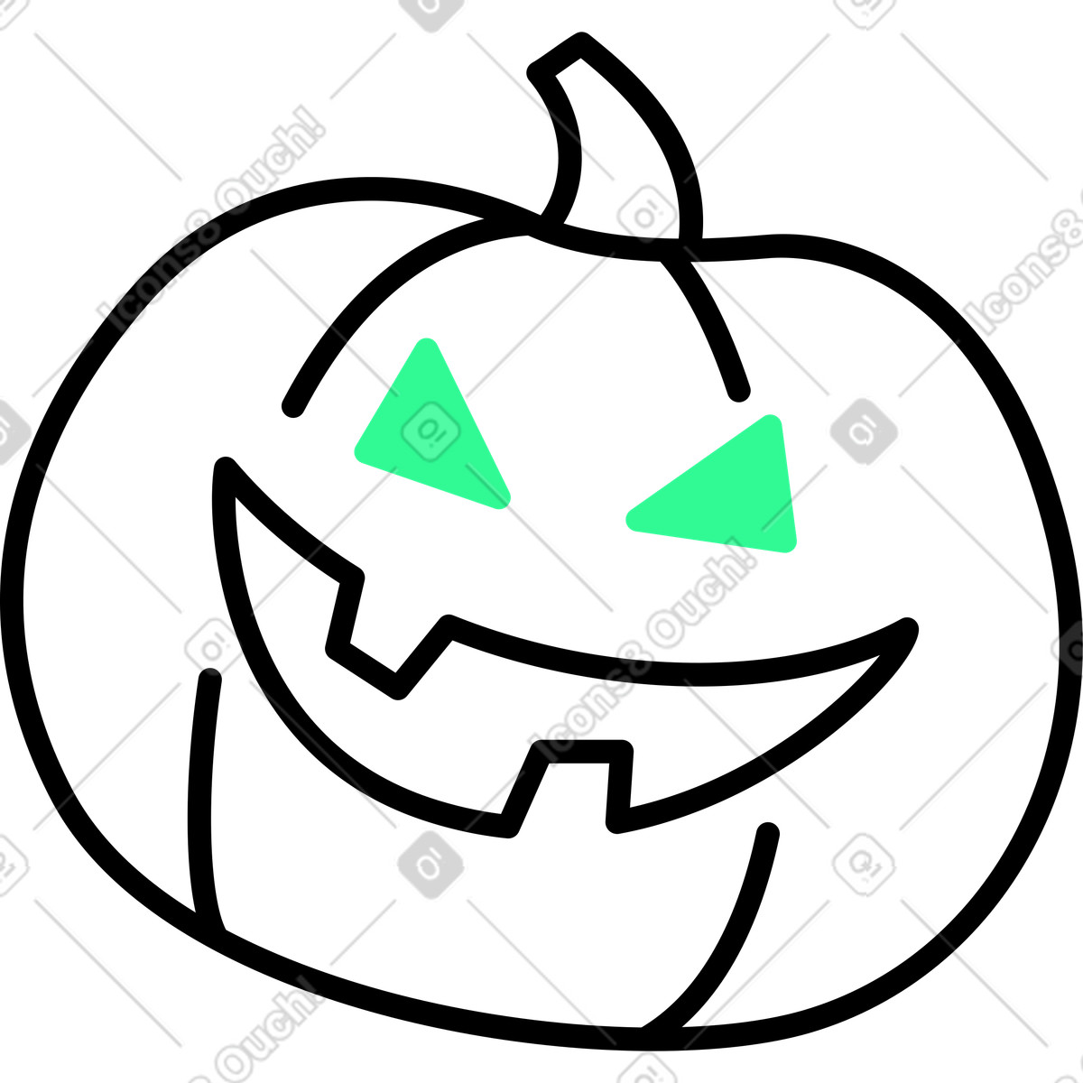 Ilustración Calabaza de halloween en estilo Rocky a descargar en PNG y SVG