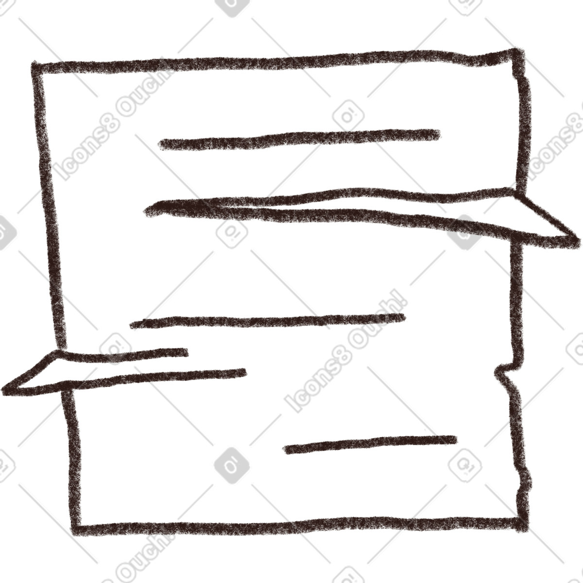 Stack of papers-Illustration im Blobby-Stil als Download in PNG, SVG
