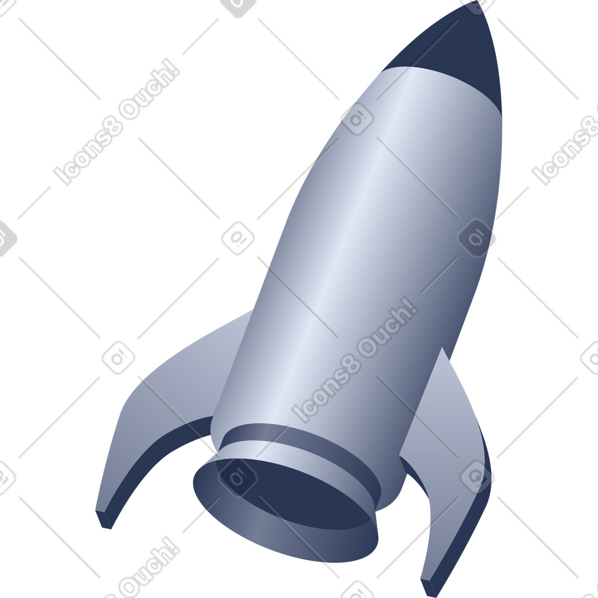 Rocket illustration in Lucent style download in PNG, SVG