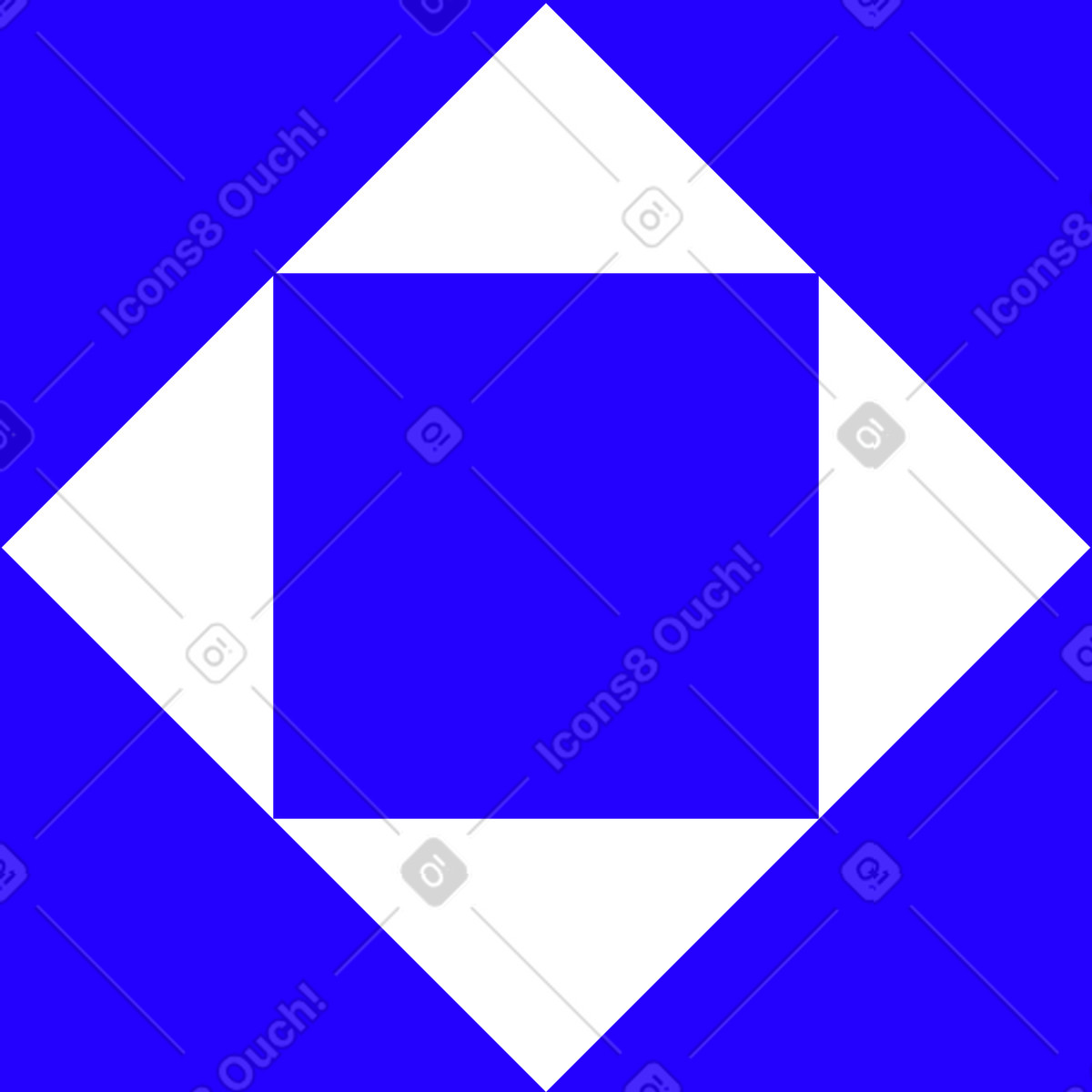 Ilustración Cuadrado dentro de cuadrados dobles en estilo Framework a descargar en PNG y SVG