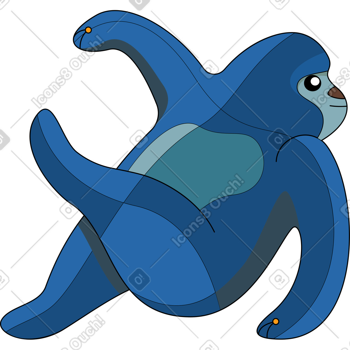 Gorilla illustration in Surr style download in PNG, SVG