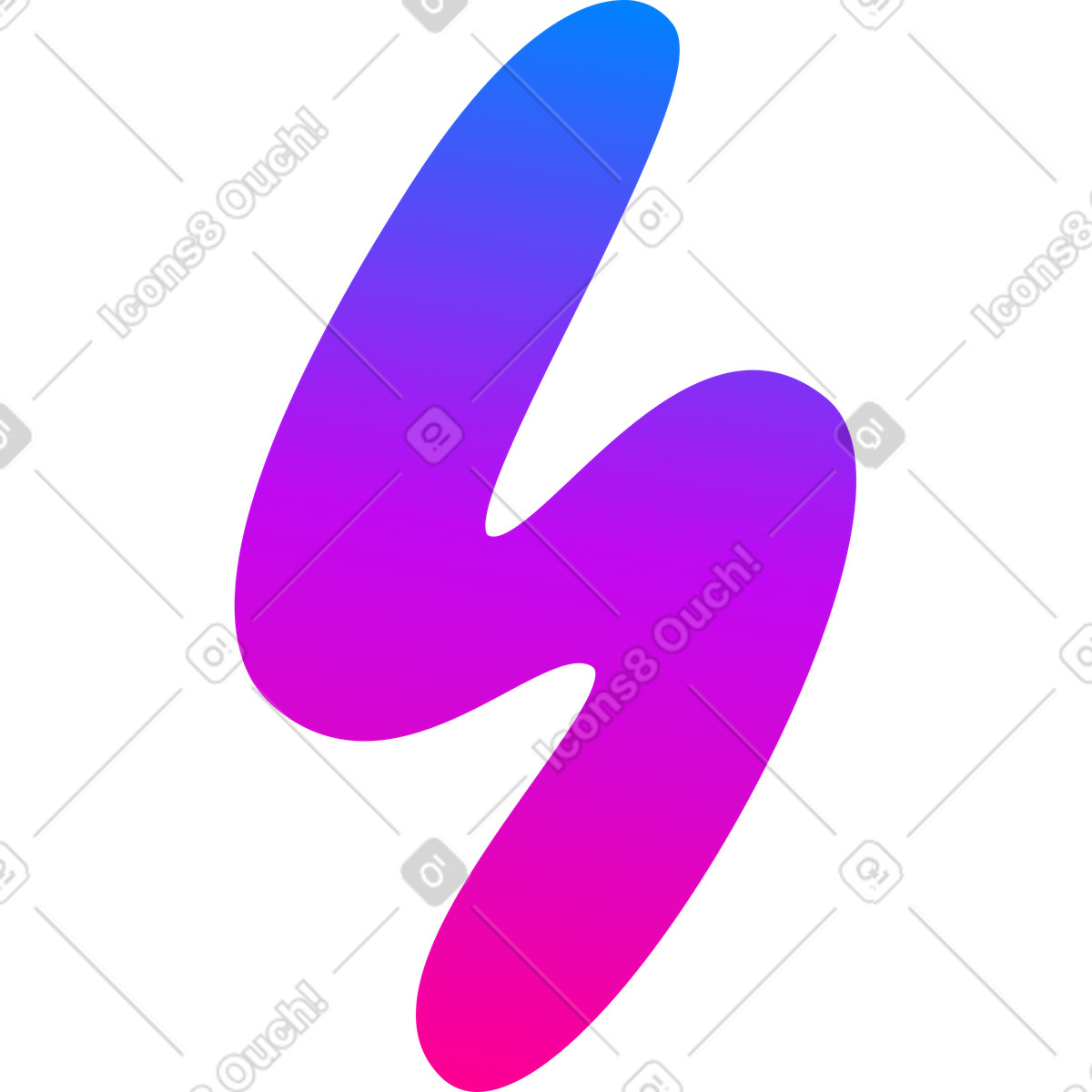 Lightning illustration in Vibrant style download in PNG, SVG