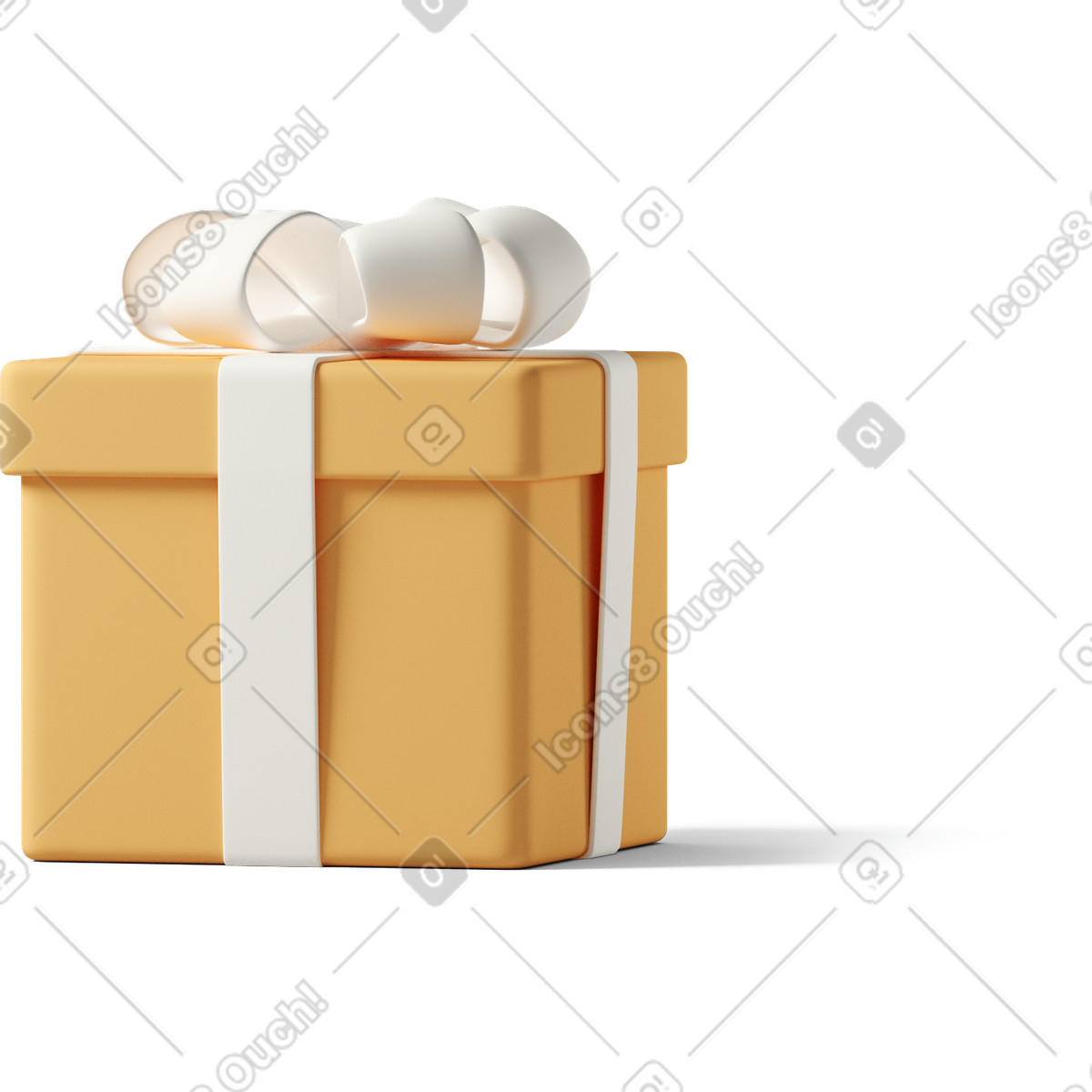 Иллюстрация Orange gift box on ground в стиле 3D Casual life — скачать в форматах PNG, SVG