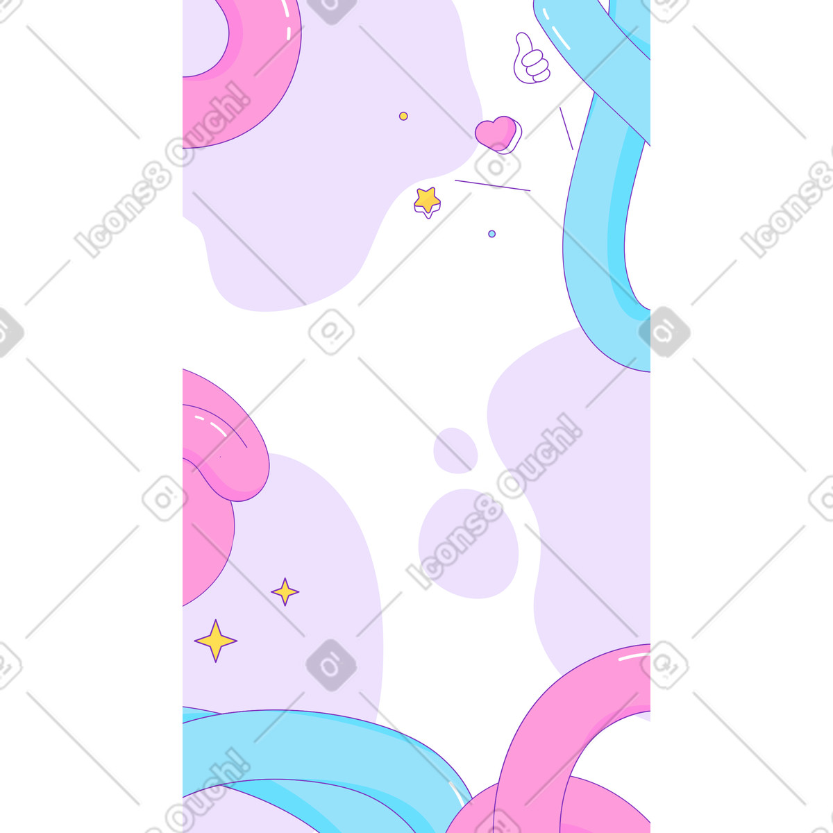 Ilustración Gracioso fondo rosa y azul en estilo Experimental a descargar en PNG SVG