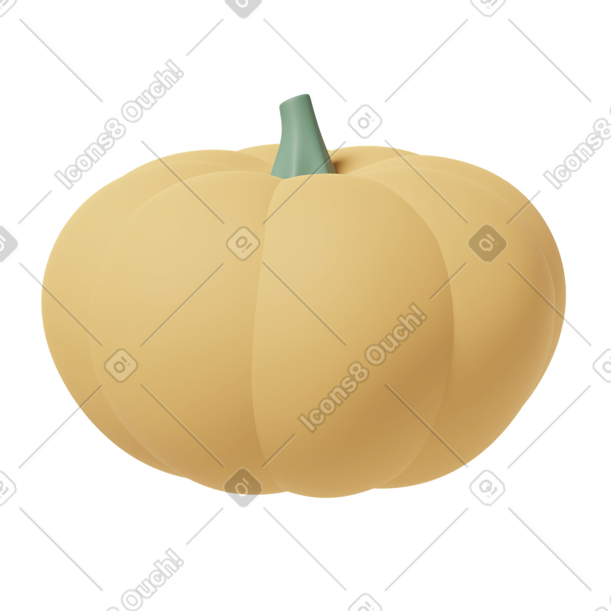 Ilustración Pumpkin en estilo 3D Casual life a descargar en PNG y SVG