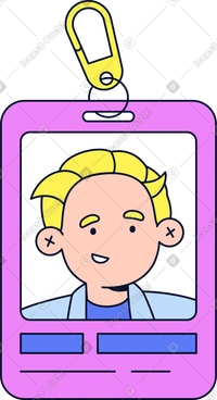 Carte d'identité avec avatar de personne PNG, SVG