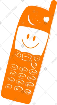 Vieux téléphone portable PNG, SVG