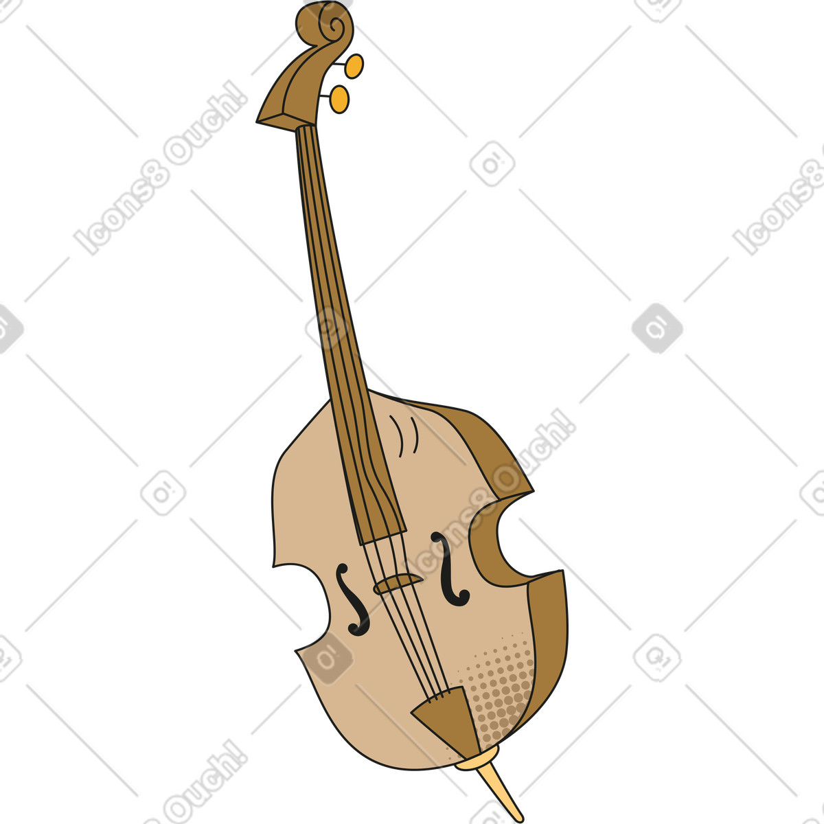 Rubber スタイルの Doublebass のアニメーションイラストをGIF、Lottie (JSON)、AEでダウンロード