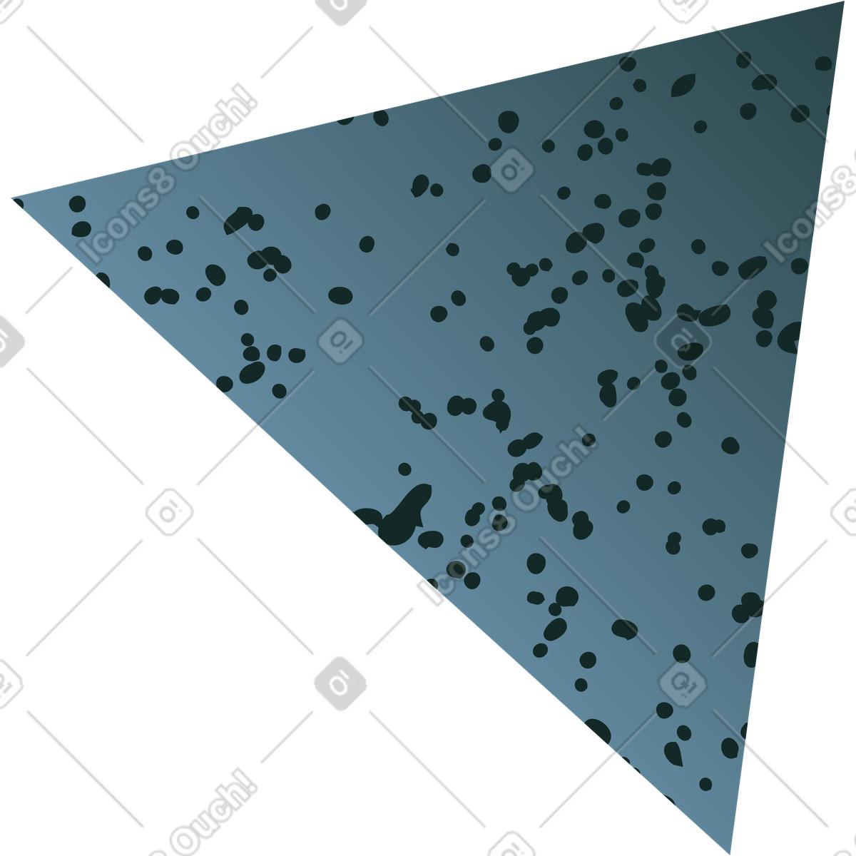 Gray triangle arrowhead with dotted texture illustration in Concept style download in PNG, SVG
