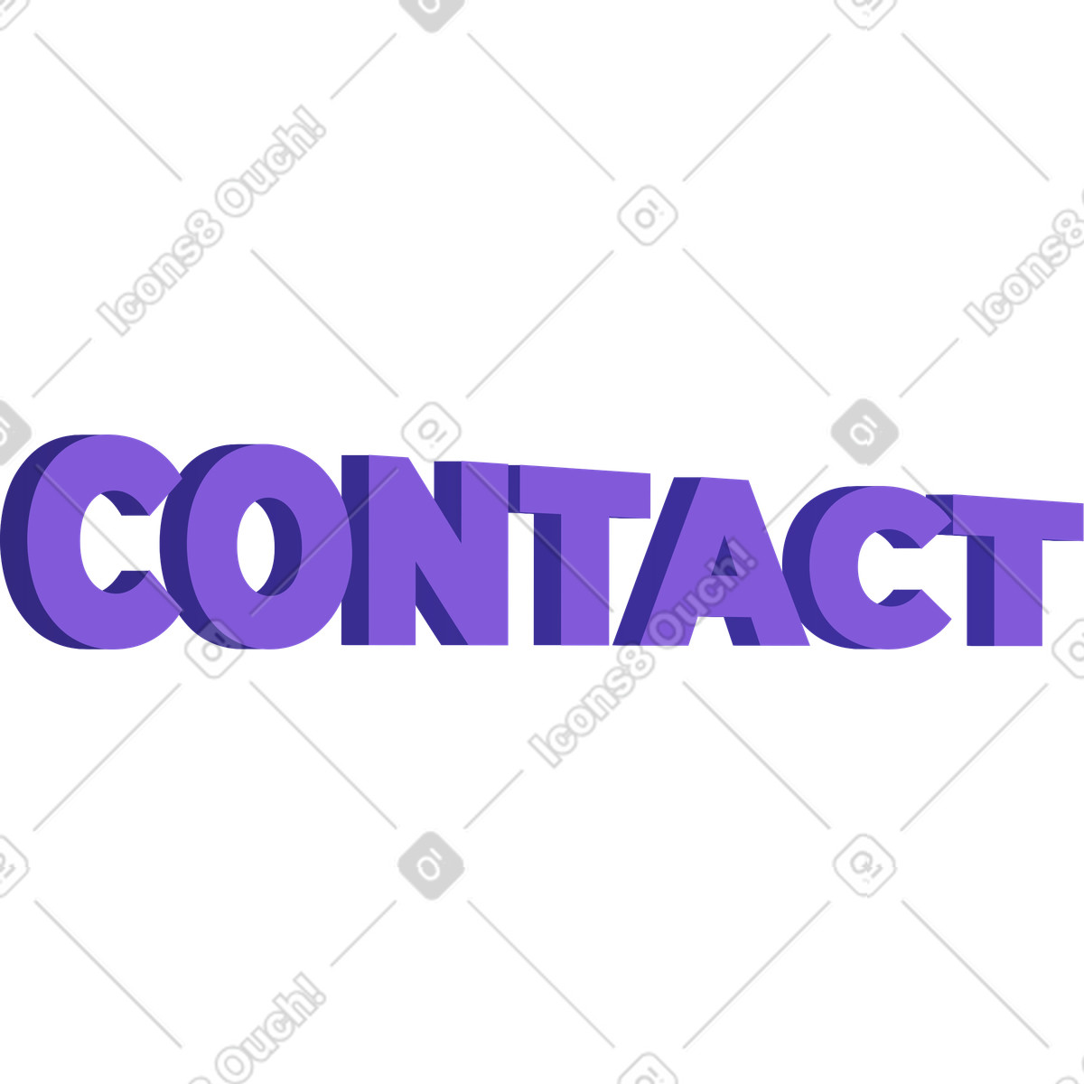 Contact text illustration in Levels style download in PNG, SVG