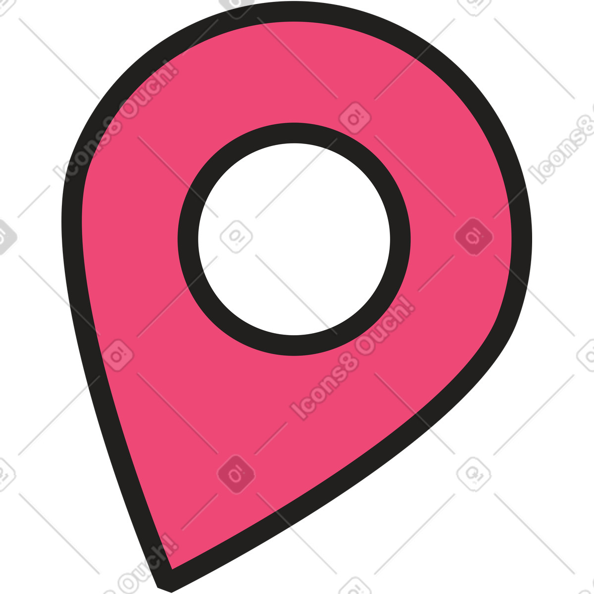 Rosa geolocation-symbol-Illustration im Dazzle-Stil als Download in PNG, SVG