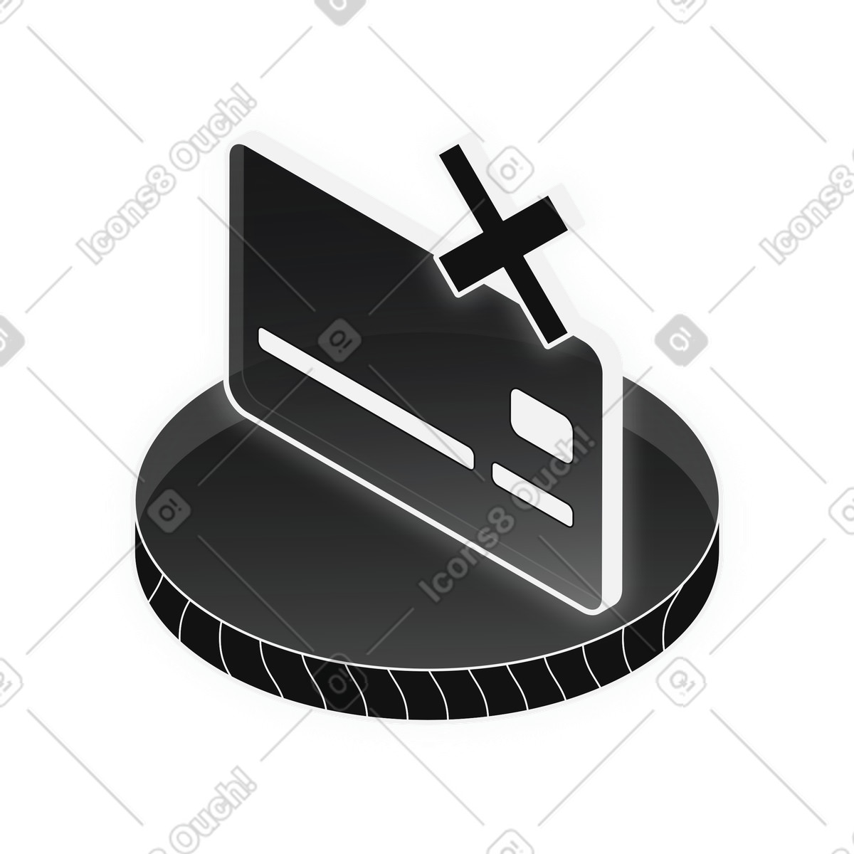 Payment Card Removal, Billing Management, Deletion illustration in Inverse style download in PNG, SVG