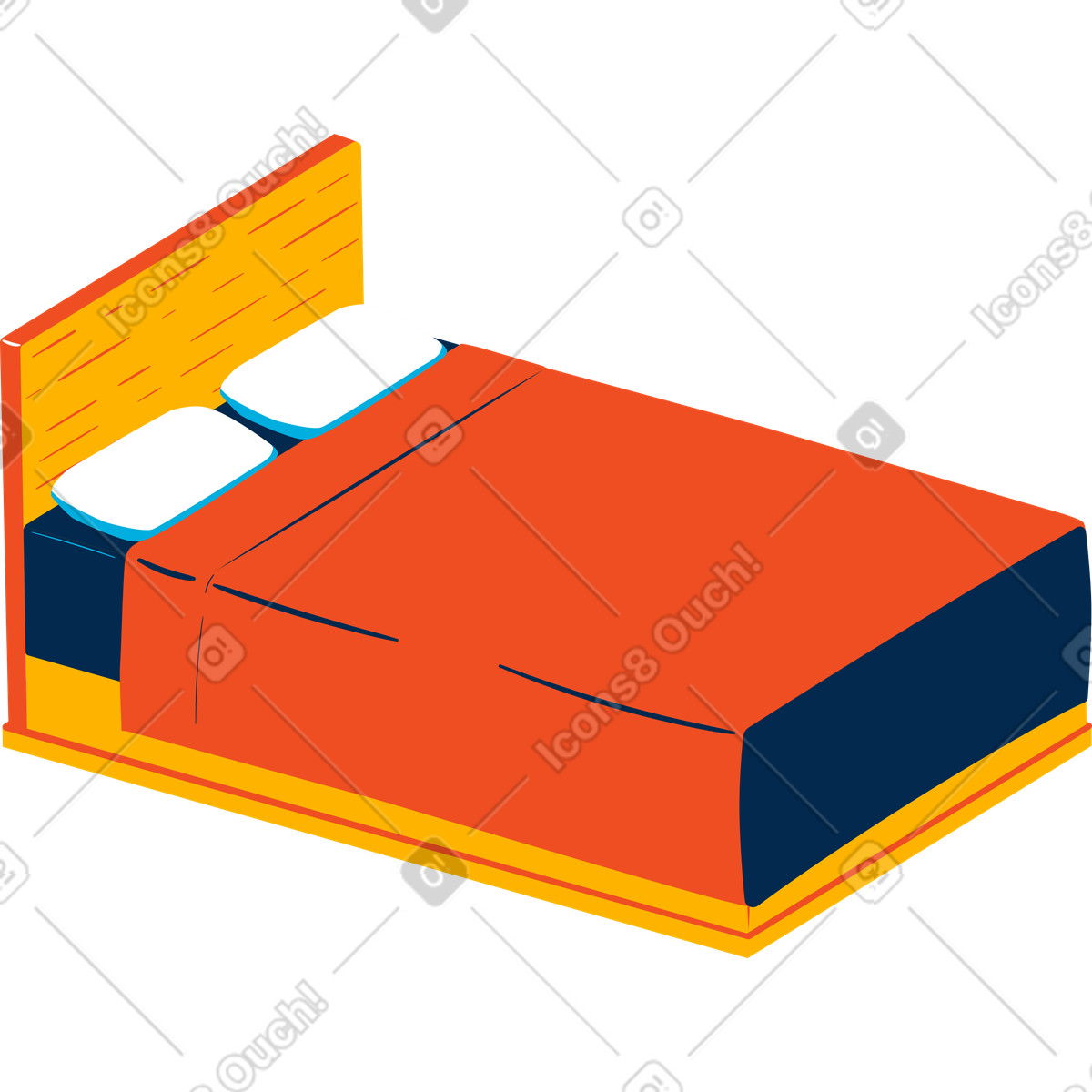 Ilustración Cama en estilo Flame a descargar en PNG y SVG