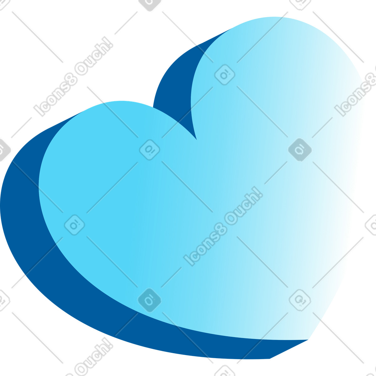 Cuore illustrazione in stile Icy scarica in PNG, SVG