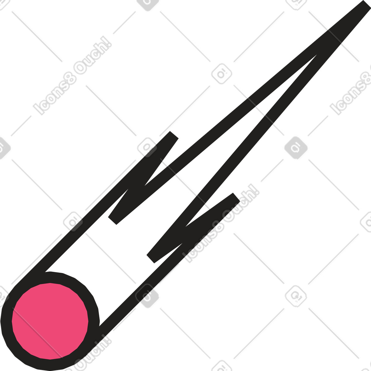 Ilustración Cometa en estilo Dazzle Line a descargar en PNG y SVG