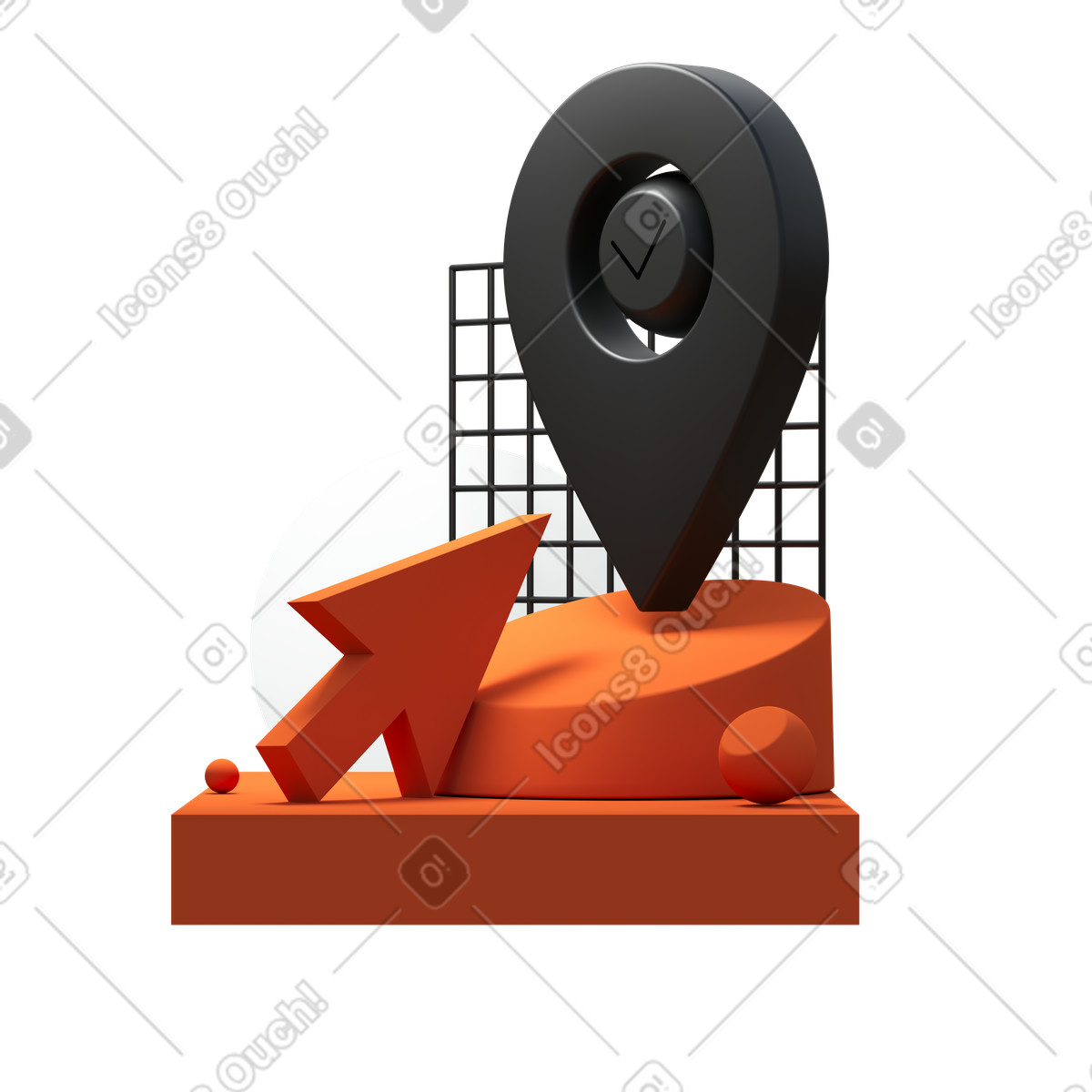 Illustration Autoriser l'accès à la position dans le style Experimental télécharger aux formats PNG, SVG