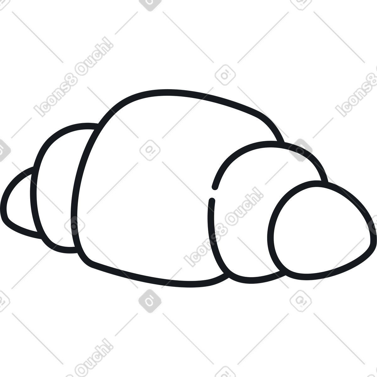 Illustration Croissant dans le style Breeze à télécharger aux formats PNG, SVG