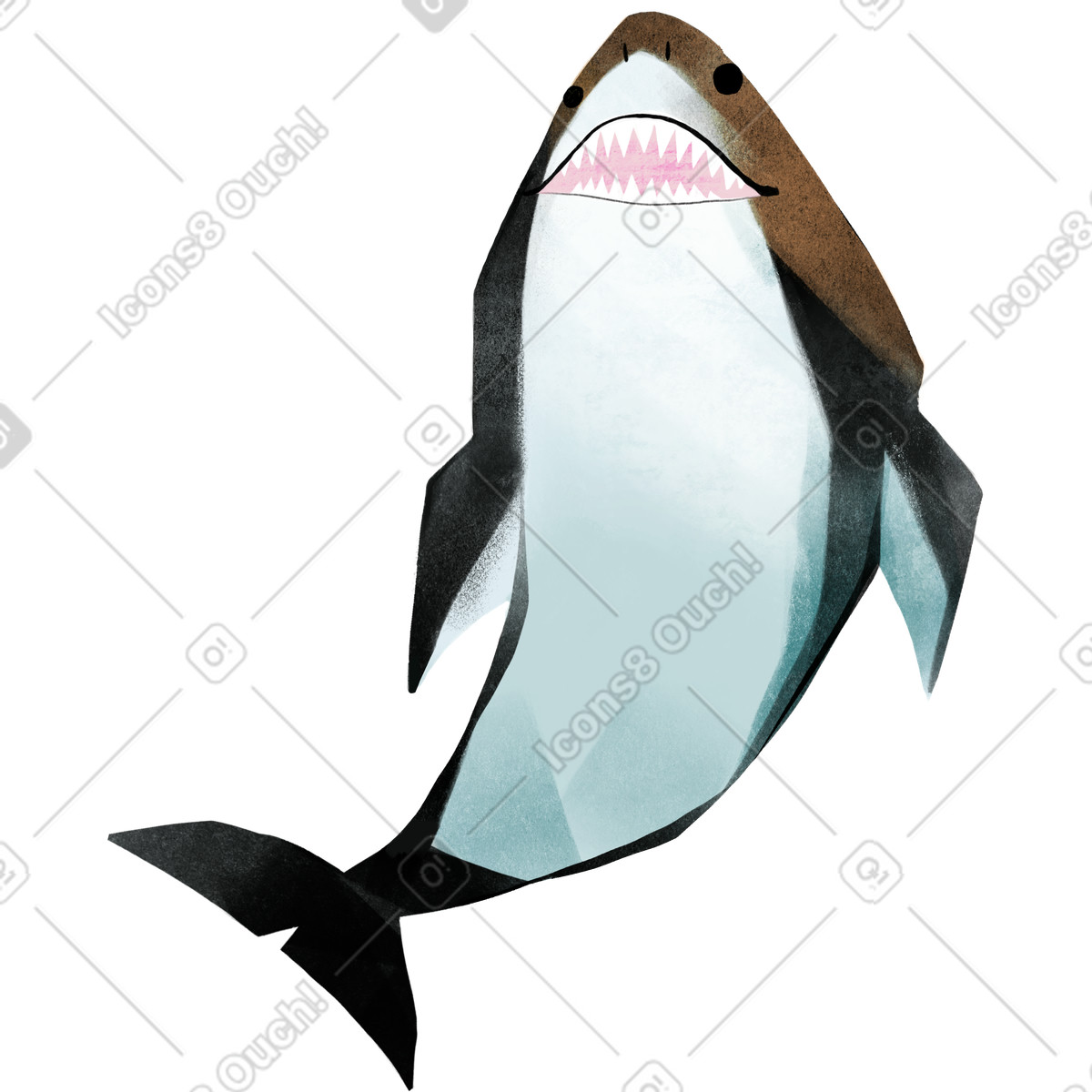 Illustration Requin dans le style Fabulous à télécharger aux formats PNG, SVG