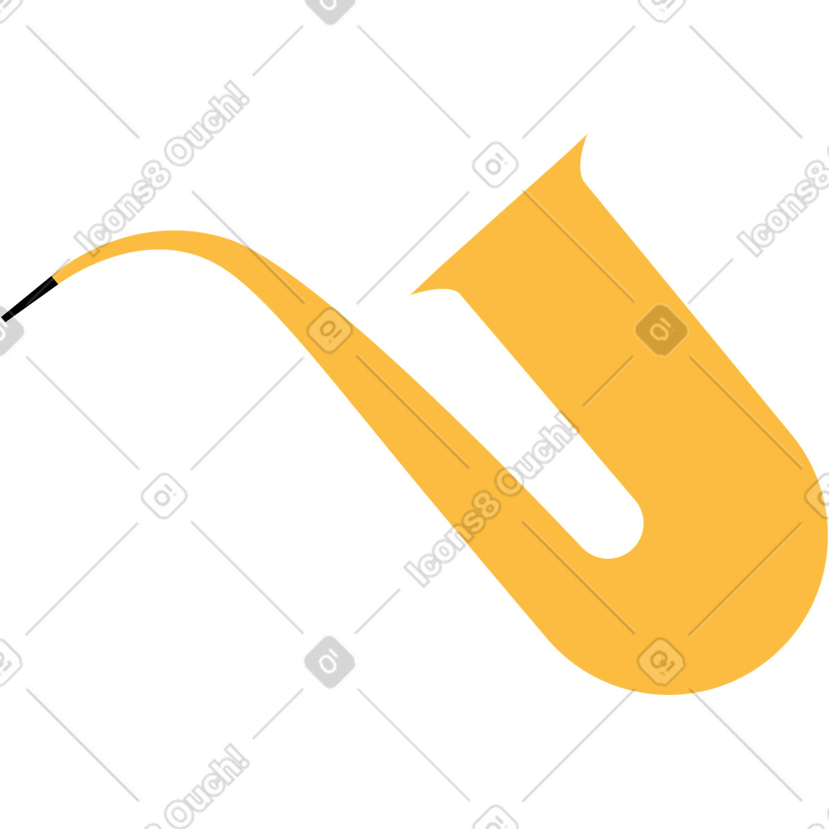 Ilustración Saxofón en estilo Burgundy a descargar en PNG y SVG