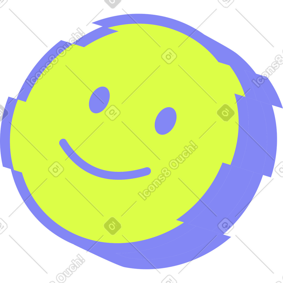 Icona di smiley pixel illustrazione in stile Glow scarica in PNG, SVG