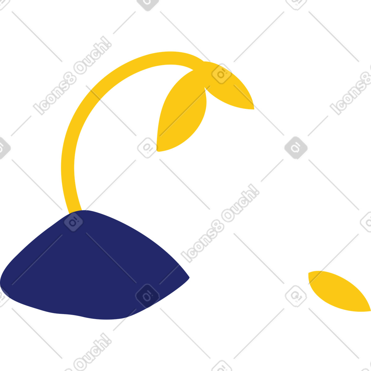Ilustração de Flor murcha em no estilo Clip para baixar em PNG, SVG