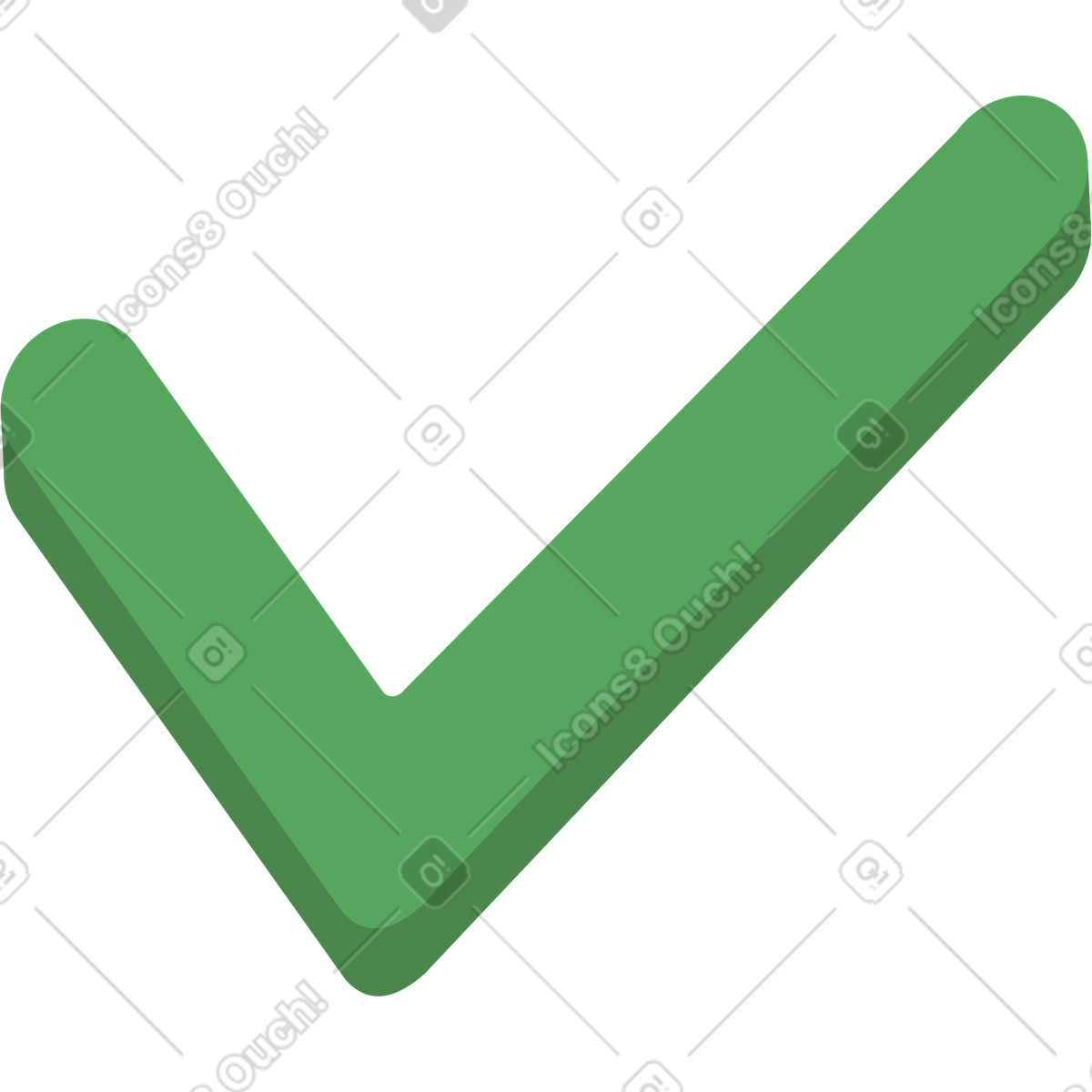 Check mark illustration in PNG, SVG