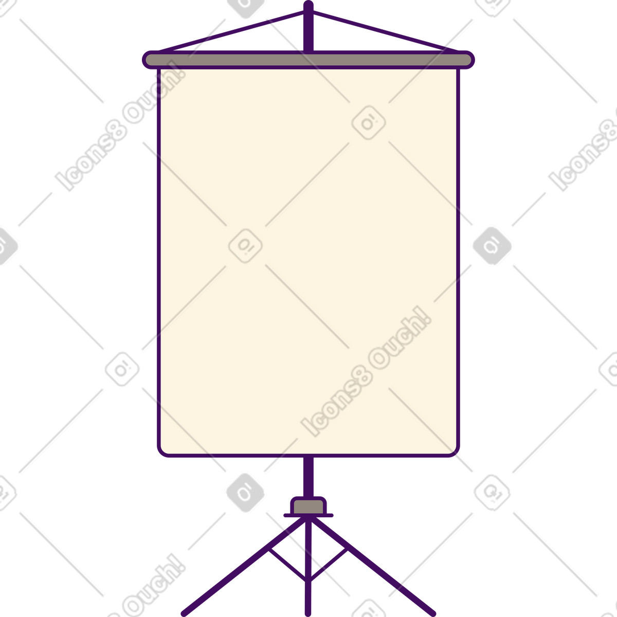 Projection screen illustration clipart image in PNG, SVG, GIF showcasing visual displays