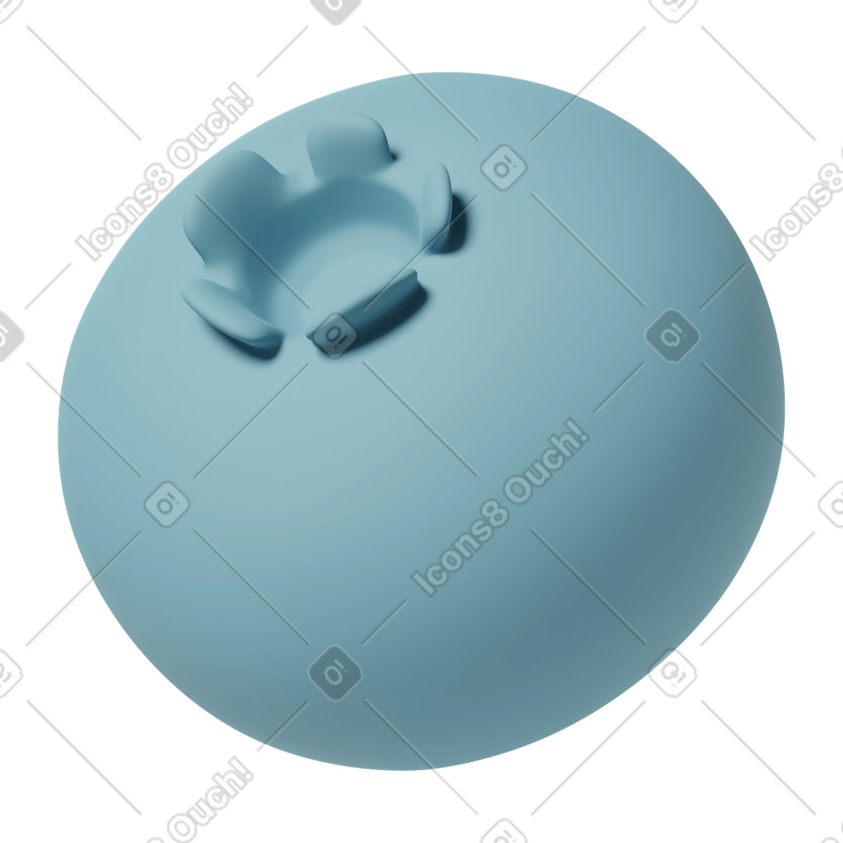 Blueberry illustration in 3D Casual life style download in PNG, SVG