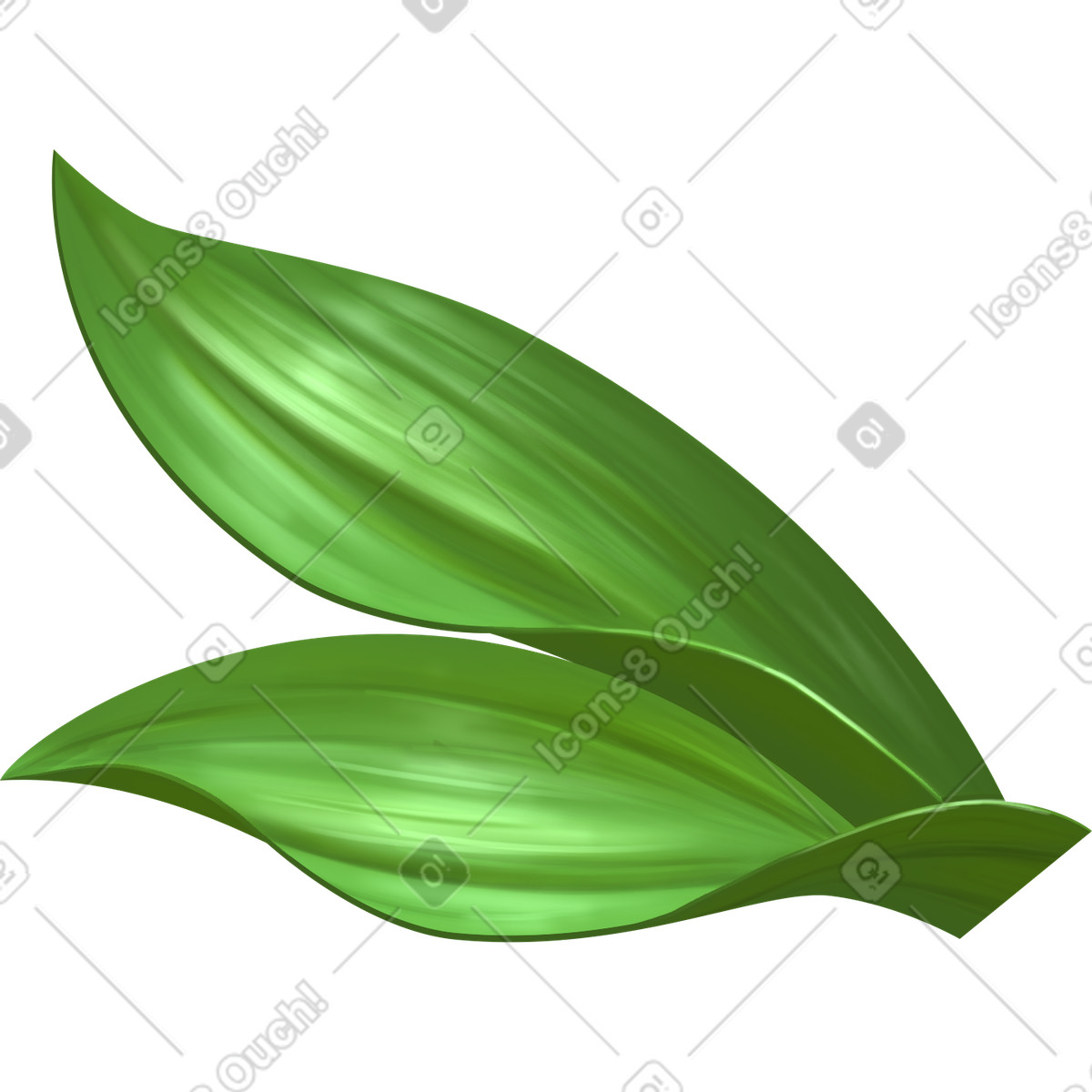 Illustration Thick grass leaves dans le style Props à télécharger aux formats PNG, SVG