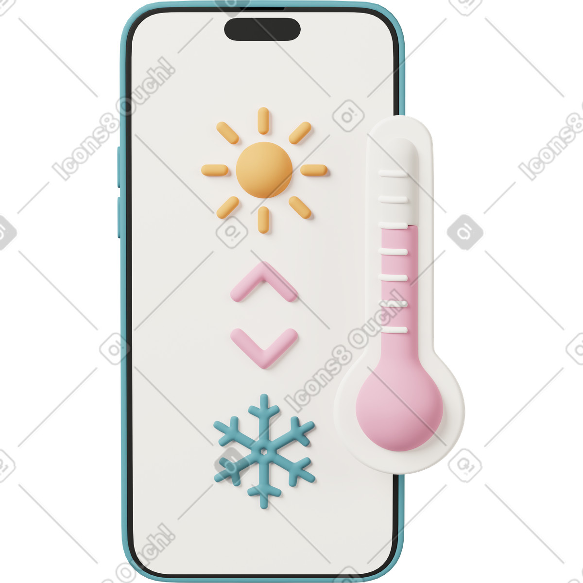 Ilustração de Smart home climate control em no estilo 3D Casual life para baixar em PNG, SVG
