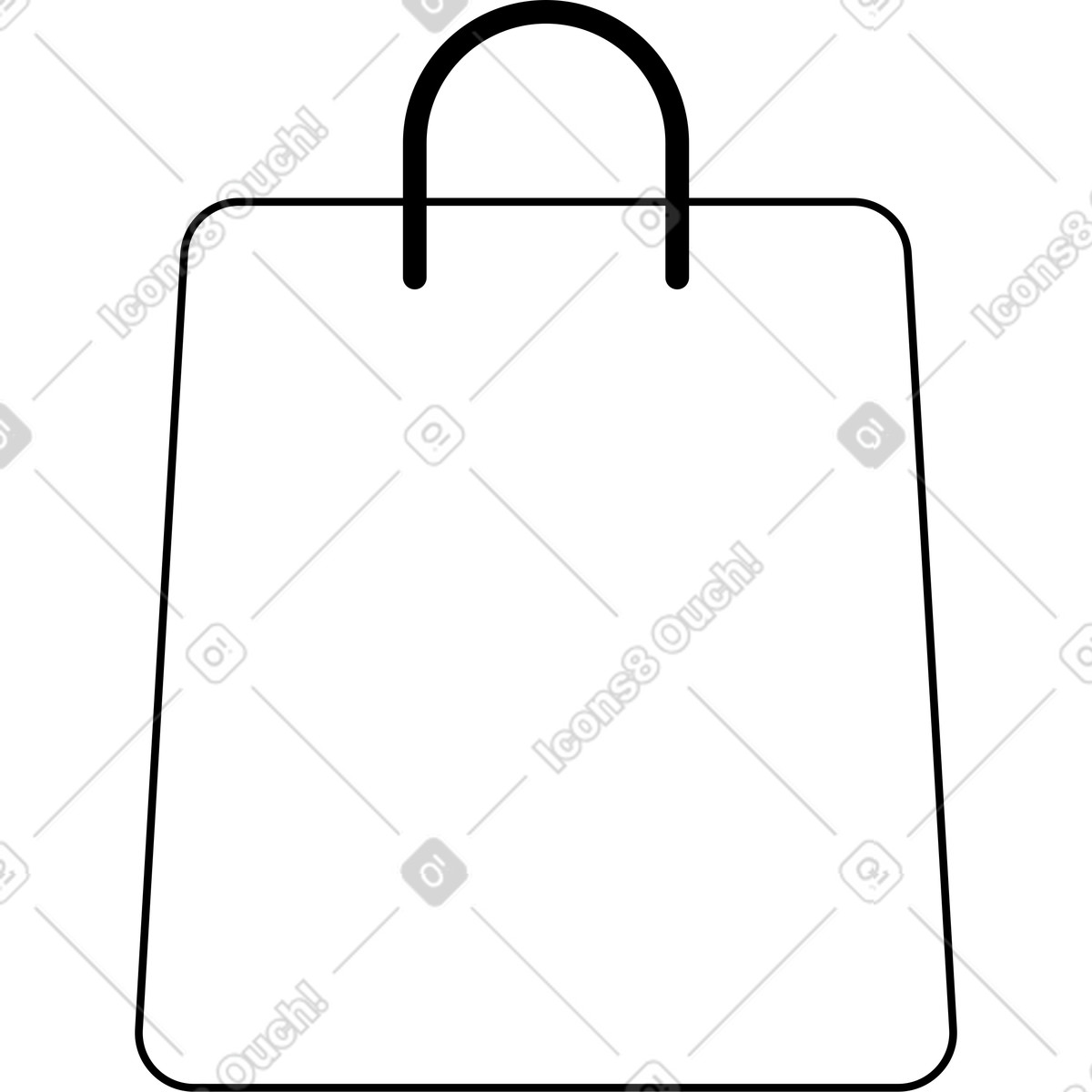 Shopper outline illustration in Azure style download in PNG, SVG