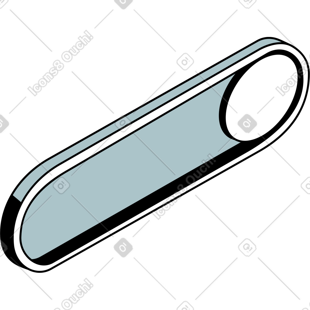 Ilustración Botón deslizante en estilo Isometric a descargar en PNG y SVG