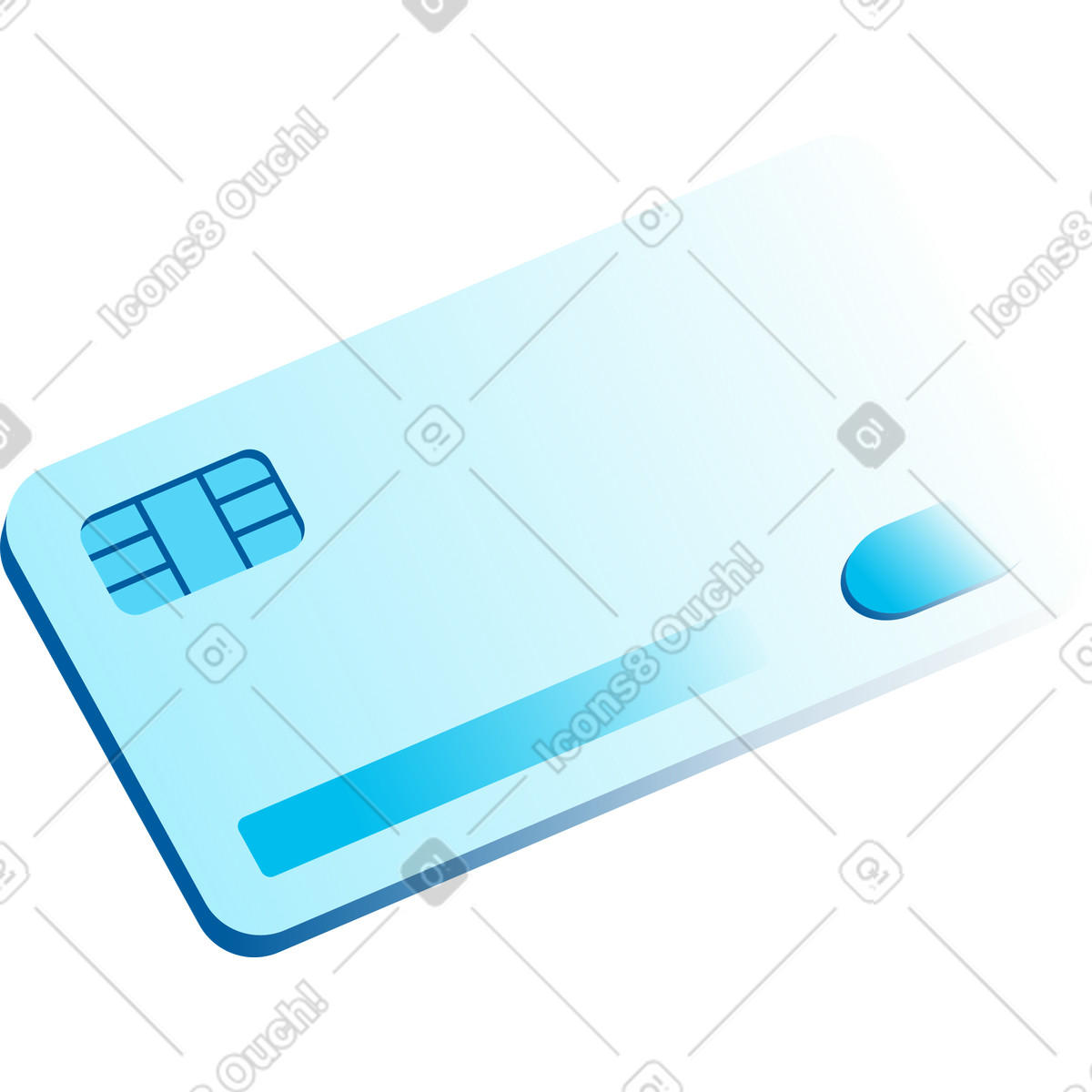 Card white illustration in Icy style download in PNG, SVG